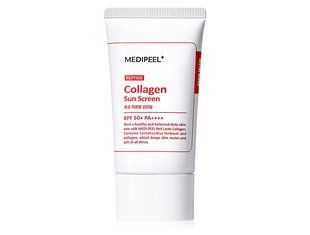 Солнцезащитный крем для сужения пор с коллагеном и пептидами Medi-Peel Red Lacto Peptide Collagen Pore Lifting Sun Screen SPF 50+ PA++++ L2026 фото