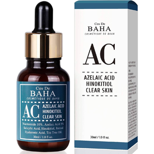 Интенсивная сыворотка против акне COS DE BAHA Azelaic Acid Hinokitiol Clear Skin (AC) L0955 фото