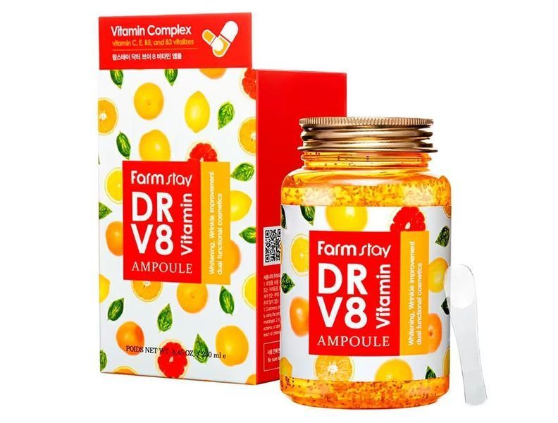 Витаминная сыворотка для лица FarmStay DR.V8 Vitamin Ampoule L0169 фото