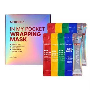 Набор миниатюр масок-пленок для лица, 10 продуктов MEDIPEEL In My Pocket Wrapping Mask L2847 фото
