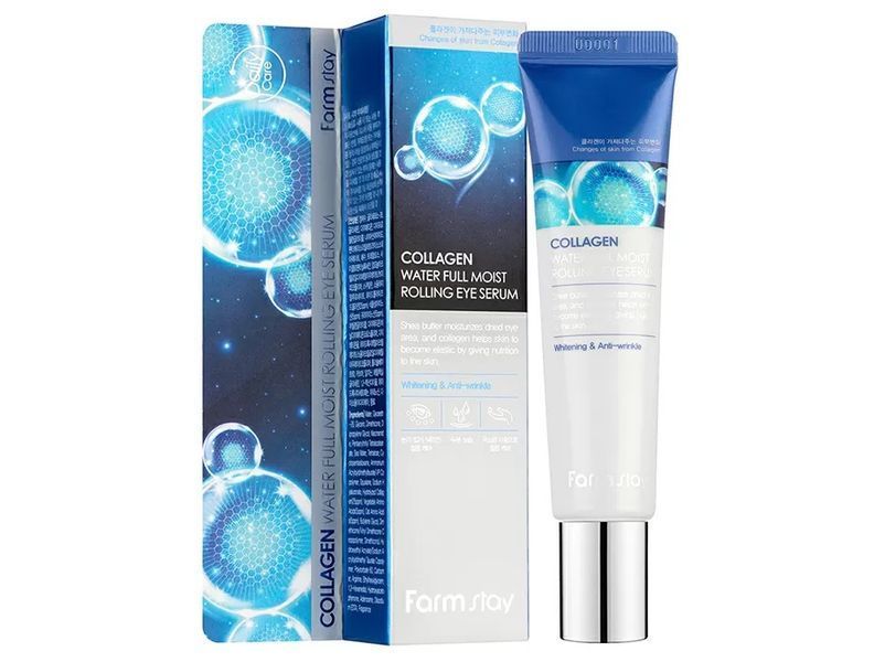 Сыворотка-роллер для кожи вокруг глаз FarmStay Collagen Water Full Moist Rolling Eye Serum L1965 фото