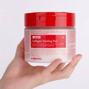 Пілінг-педи з лактобактеріями MEDIPEEL Red Lacto Collagen Peeling Pad L2855 фото