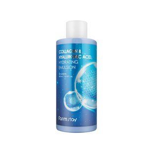 Тонер з гіалуроном і колагеном FARMSTAY COLLAGEN & HYALURONIC ACID HYDRATING TONER L2172 фото