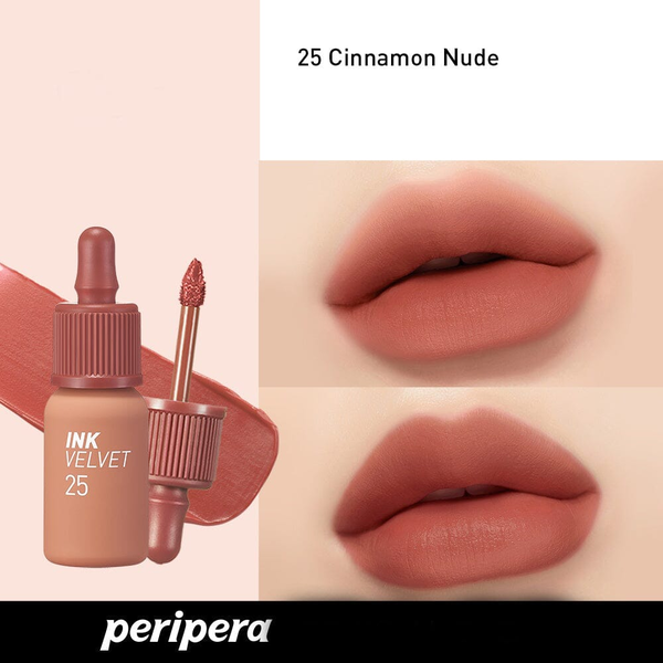 Матовый тинт для губ PERIPERA Ink Velvet Tint #25 Cinnamon Nude L1302 фото