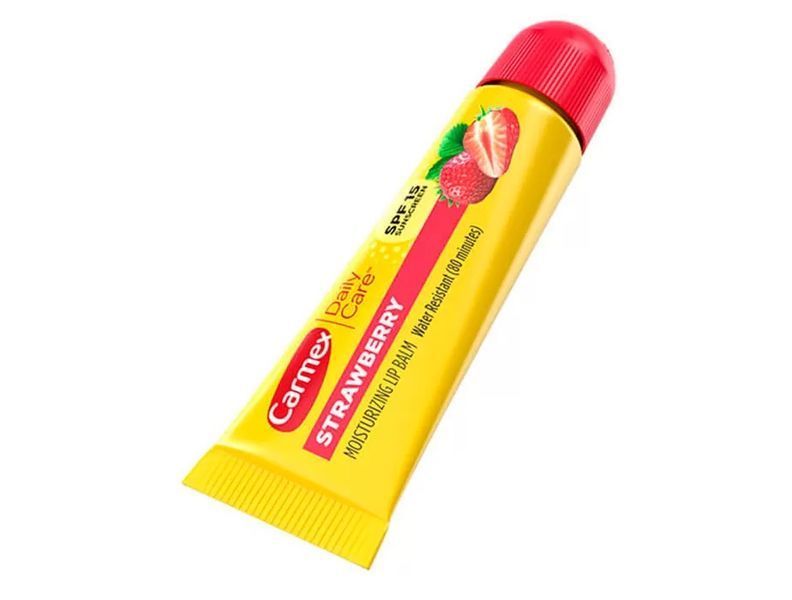 Бальзам для губ Carmex Daily Care Moisturizing Lip Balm Strawberry Tube SPF 15 L0198 фото