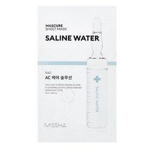 Увлажняющая маска для лица с экстрактом соленой воды Missha Mascure AC Care Solution Sheet Mask Saline Water L2859 фото
