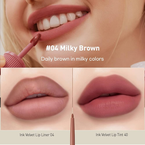 Матовий карандаш для губ PERIPERA Ink Velvet Lip Liner #004 Milky Brown L1280 фото
