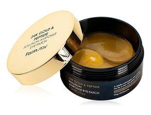 Гідрогелеві патчі під очі FarmStay 24K Gold & Peptide Solution Ampoule Eye Patch L0477 фото