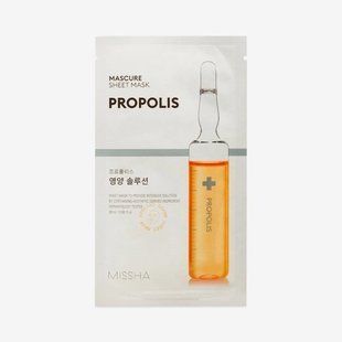 Зміцнююча маска для обличчя з прополісом Missha Nutrition Solution Sheet Mask L2861 фото