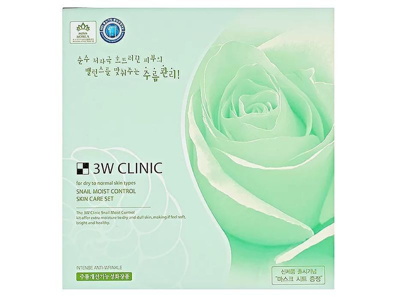 Набір для шкіри обличчя 3W Clinic Snail Moist Control Skin Care 3 Set L1357 фото