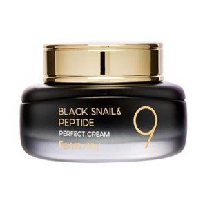 Антивіковий крем для обличчя FARMSTAY BLACK SNAIL & PEPTIDE 9 PERFECT CREAM L0071 фото