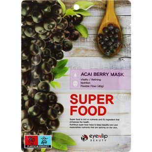 Зволожувальна тонізувальна маска EYENLIP Super Food Mask Acai Berry L0746 фото