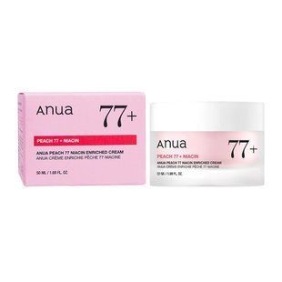 Легкий крем для зневодненої шкіри з екстрактом персика ANUA PEACH 77 NIACIN ENRICHED CREAM L2390 фото