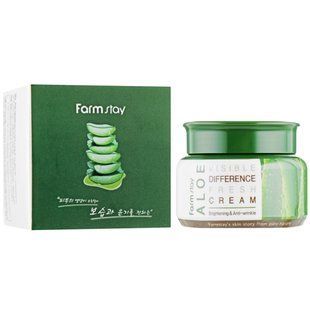 Успокаивающий крем для лица FARMSTAY VISIBLE DIFFERENCE MOISTURE CREAM ALOE L0695 фото