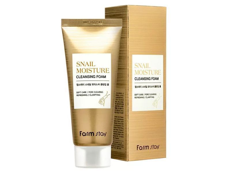 Зволожуюча пінка для вмивання FarmStay Snail Moisture Cleansing Foam L0825 фото