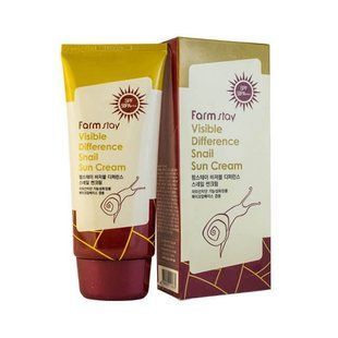 Сонцезахисний крем FARMSTAY LAFERME VISIBLE DIFFERENCE SNAIL SUN CREAM L2025 фото