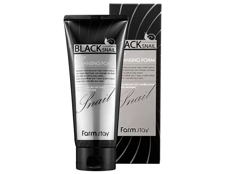 Увлажняющая пенка для лица FarmStay Black Snail Deep Cleansing Foam L0828 фото