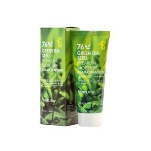 Пінка для вмивання FARMSTAY GREEN TEA SEED PREMIUM MOISTURE FOAM CLEANSING L1821 фото