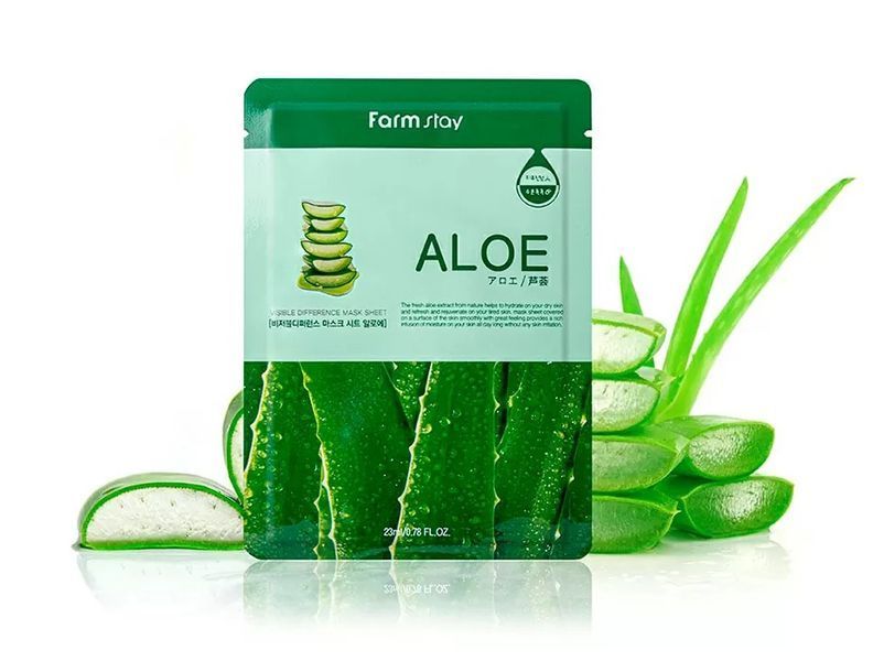 Зволожуюча тканинна маска FarmStay Visible Difference Mask Sheet Aloe L0835 фото