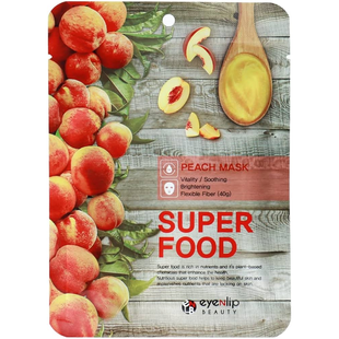 Тканинна маска для обличчя з екстрактом персику EYENLIP SUPER FOOD PEACH MASK L2093 фото