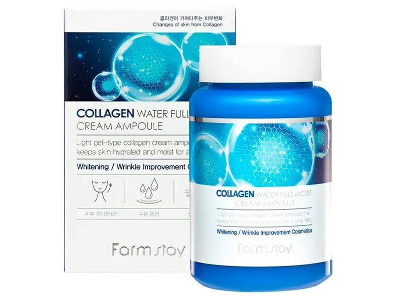 Увлажняющий крем-сыворотка FarmStay Collagen Water Full Moist Cream Ampoule L0875 фото
