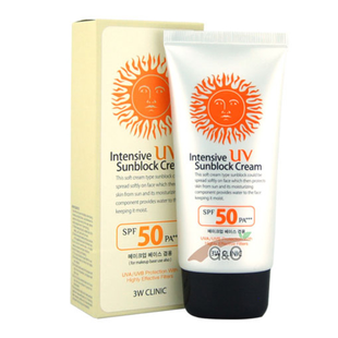 Сонцезахисний крем 3W CLINIC Intensive UV Sunblock Cream SPF50+ PA+++ L1172 фото