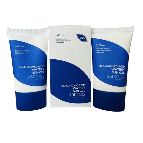 Набір сонцезахисних гелів Isntree Hyaluronic Acid Watery Sun Gel SPF 50+ PA++++ L2615 фото