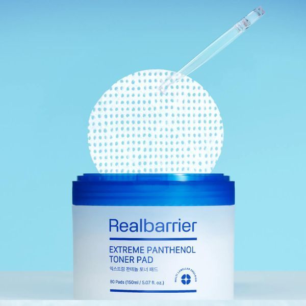 Тонер-педи зволожувальні з пантенолом Real Barrier Extreme Pathenol Toner Pad L2985 фото