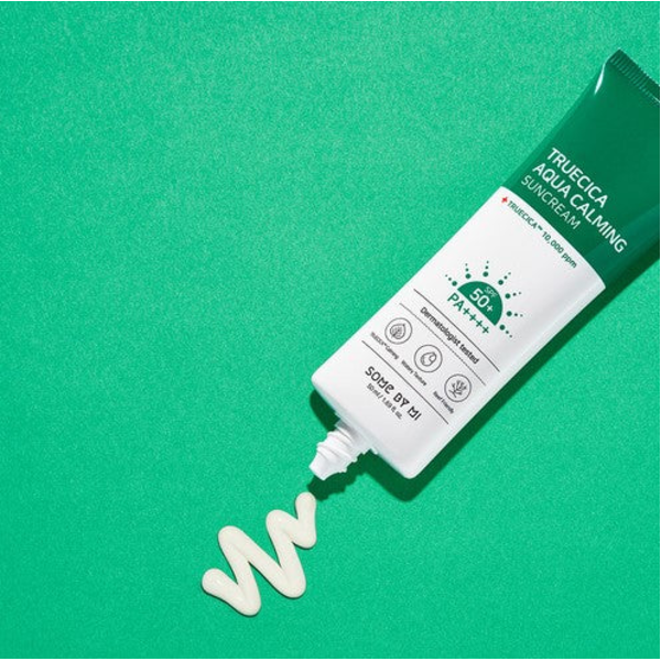 Сонцезахисний крем для чутливої шкіри SOME BY MI Trueicica Aqua Calming Suncream 50PA++++ L2031 фото