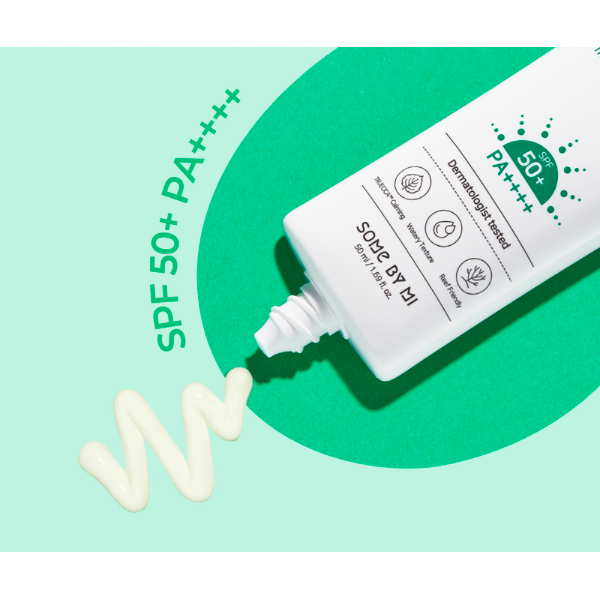 Сонцезахисний крем для чутливої шкіри SOME BY MI Trueicica Aqua Calming Suncream 50PA++++ L2031 фото