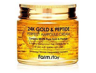 Ампульный крем для лица FarmStay 24K Gold & Peptide Perfect Ampoule Cream L0035 фото