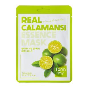 Тканинна вітамінна маска з екстрактом каламансі FARMSTAY REAL CALAMANSI ESSENCE MASK L2071 фото