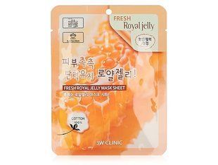 Тканинна маска для обличчя з маточним молочком 3W Clinic Fresh Royal Jelly Mask Sheet L2107 фото