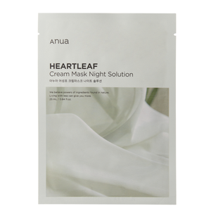 Зміцнювальна нічна тканинна маска ANUA HEARTLEAF CREAM SHEET MASK NIGHT SOLUTION L0913 фото