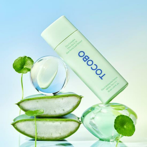 Солнцезащитная сыворотка для чувствительной кожи TOCOBO CICA CALMING SUN SERUM SPF50+ PA++++ L2020 фото