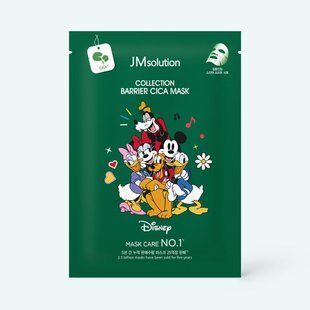 Тканинна маска для обличчя з екстрактом центелли JMsolution Disney Collection Barrier Cica Mask L2684 фото