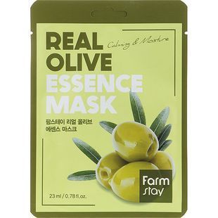 Тканинна маска для зневодненої шкіри з екстрактом оливи FARMSTAY REAL OLIVE ESSENCE MASK L2079 фото