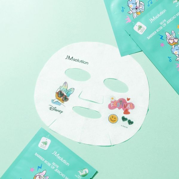 Зволожувальна тканинна маска з трояндою JMsolution Disney Collection Selfie Barrier Rose Of Jericho Mask L2679 фото