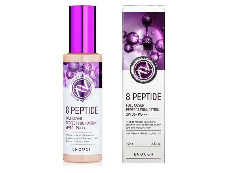 Тональный крем для лица с пептидами Enough 8 Peptide Full Cover Perfect Foundation SPF 50+ PA+++ №23 L2149 фото