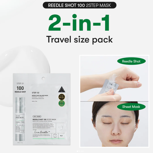 Двоетапна маска для обличчя VT Cosmetics Mild Reedle Shot 100 2Step Mask 1 ea L3055 фото